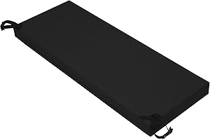 Easy-Going 48-inch Black Waterproof Outdoor Bench Cushion Cover for Enhanced Comfort and Protection