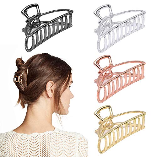 Pinces à Cheveux pour Femmes Claw,Grandes Pinces à Cheveux en Métal,Pince à Mâchoires à Pince à Cheveux,Pince à Mâchoires à Pince à Cheveux,Pinces pour Cheveux (G) Cover