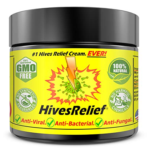 HivesRelief Cream - Fastest Acting Powerful Hives Relief Cream With 100% Natural Formula - Gentle Skin Irritation Cream For Hives Itchiness, Redness & Rashes - For Adults & Kids