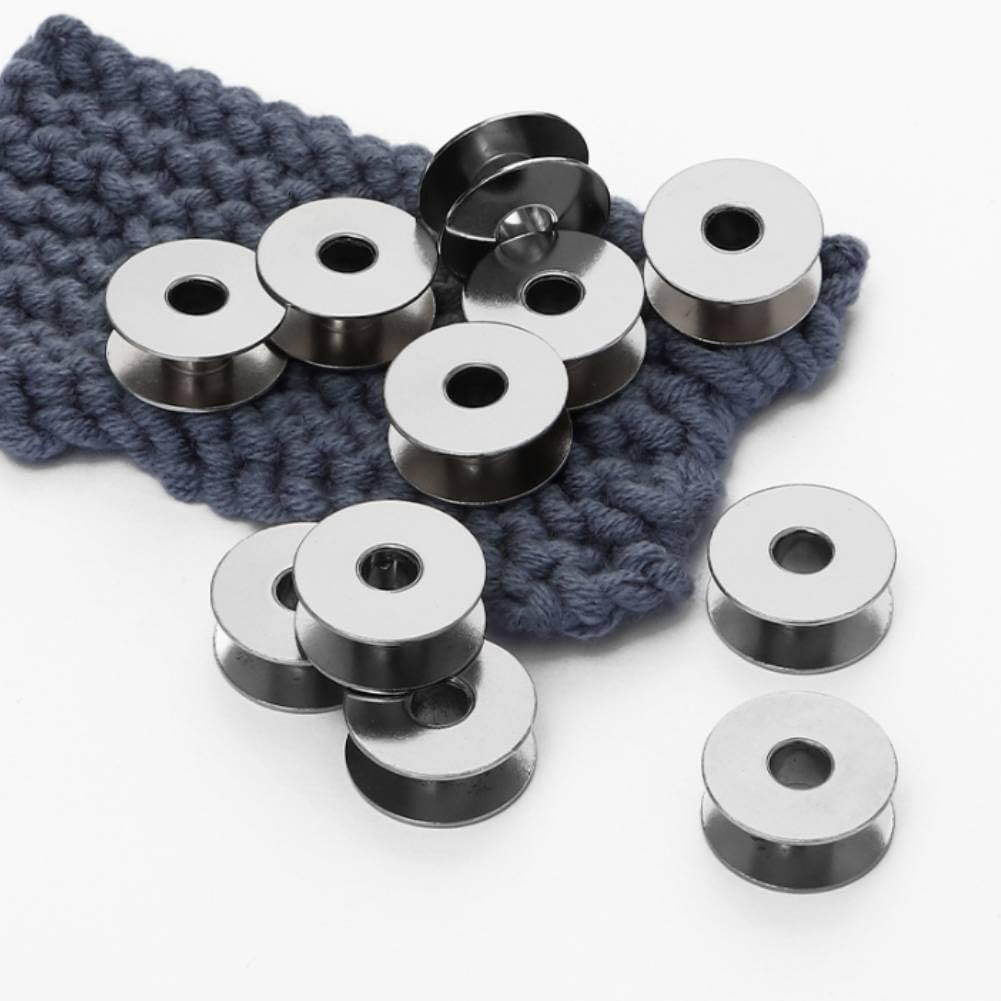 100 Bobine Per Macchine Da Cucire Industriali - In Metallo Senza Fori, Dimensioni Standard 2.1x2.1x0.8cm