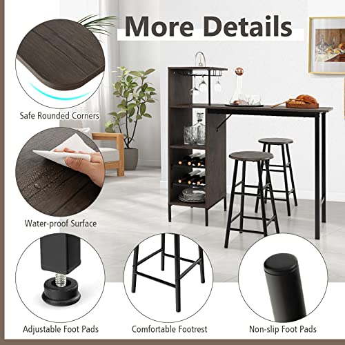 GOFLAME-Bar-Table-and-Chairs-Set-for-2-Counter-Height-Dining-Table-Set-with-Shelves-Cup-Holder-Wine-Rack-Breakfast-Table-Chair-Set-3-Piece-Pub-Table-Set-for-Kitchen-Dining-Room