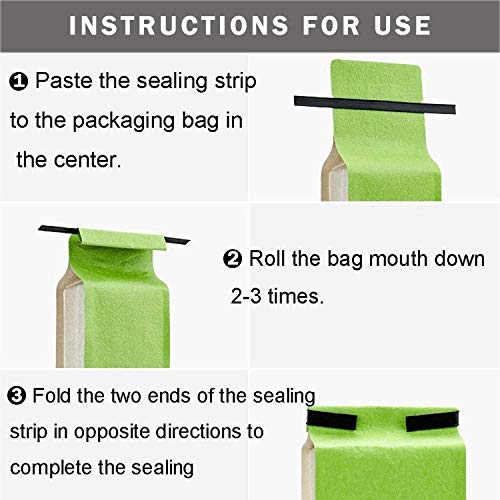 Eeoyu 50 Pieces Peel and Stick Tin Ties for Nose Clip Crafts, Coffee Bags, Bread Bags, 5.5 Inch (Black) - Thumbnail 5
