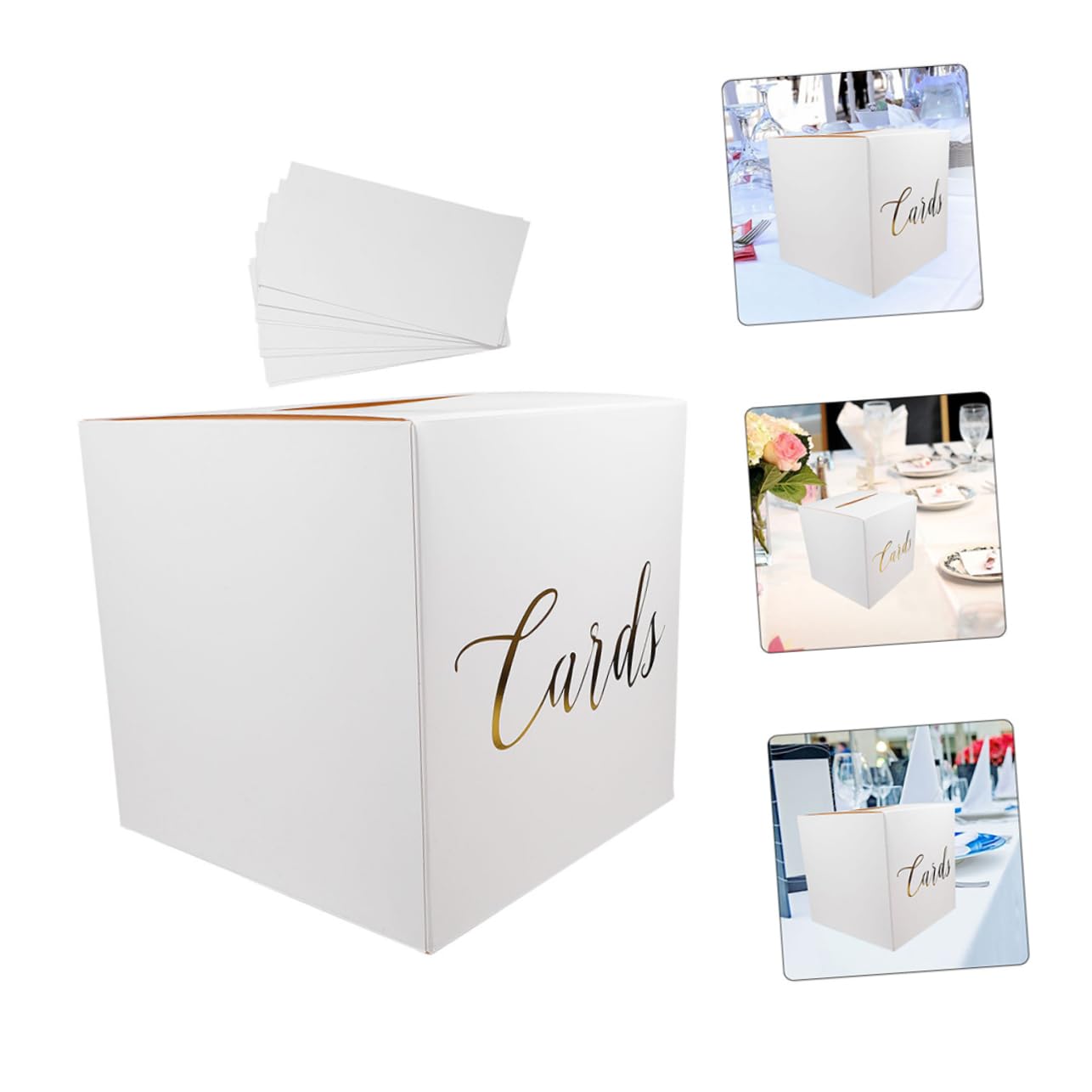 PRETYZOOM 4 Sets Box Hochzeitskartenbox Hochzeitskartenetui Hochzeitskartenbehälter Erinnerungsboxen Hochzeitskartenetui Weißes Papier