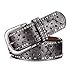 EODNSOFN Ceinture de femme Punk Punk Punk Rivet Cuir pour femme pour femmes Ceinture femme creuse creuse (Size : 90 cm, Style : Style four)