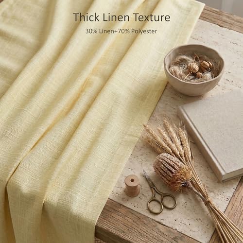 Image of Kuber Industries 6 Pcs Polyester Linen Door Sheer Curtain 7 Feet for Home Decor | 8 Eyelet with Curtain Multiple Use for Living Room /Bedroom | Plain - Cream