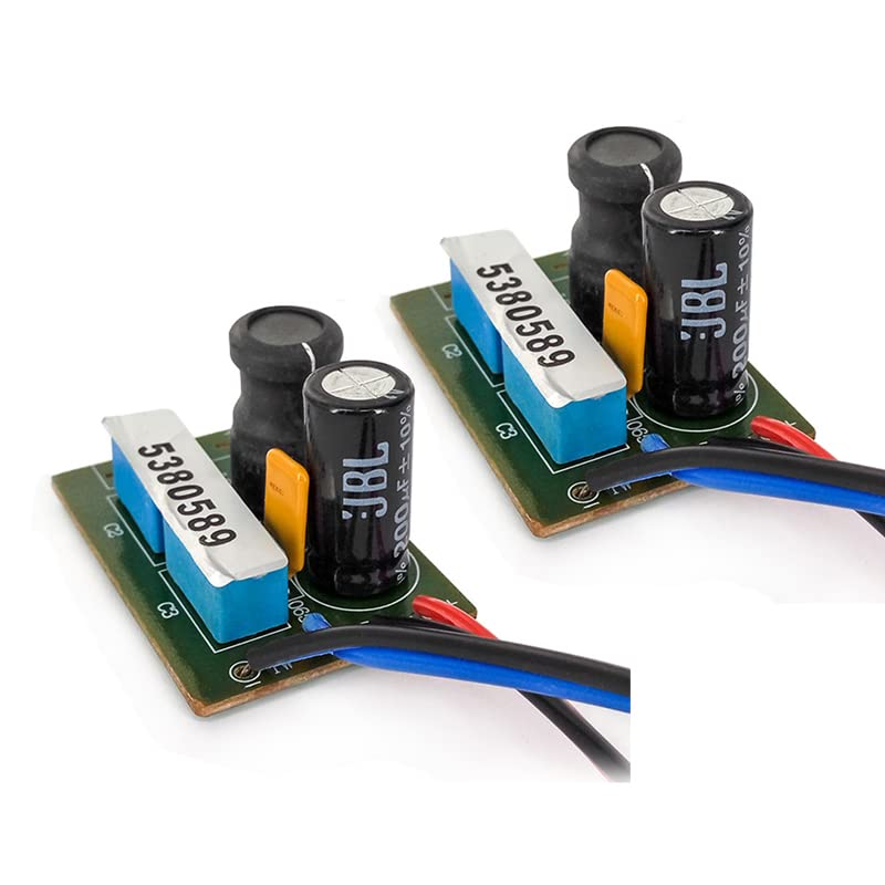 JINGERL 2PCS 2 Way 60W Speaker Treble Bass Frequency Divider Home Theater HiFi Stereo DIY Audio Crossover Filters