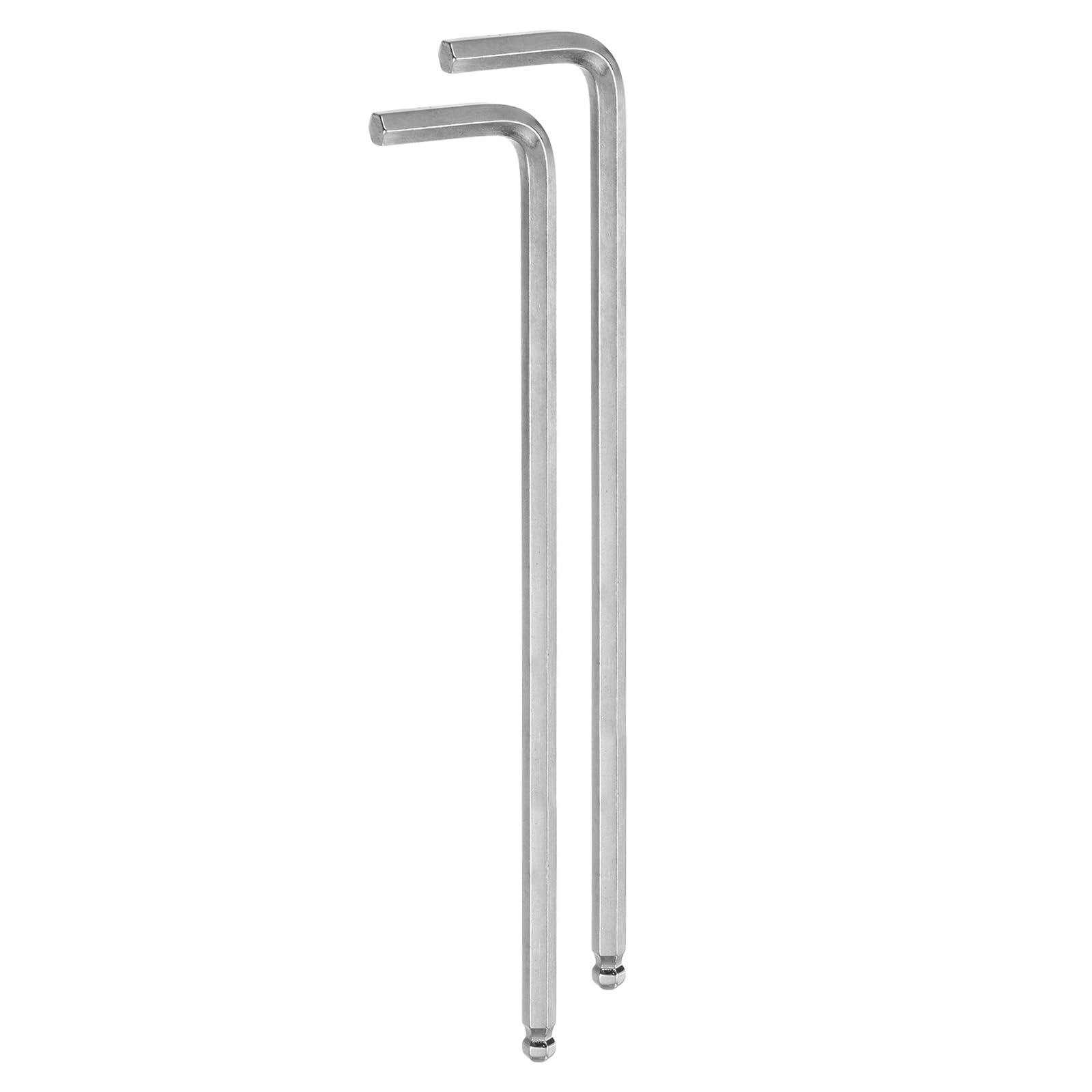 QUARKZMAN Pack of 2 Ball Head Allen Key 5 mm L Shape Extra Long Arm Hex Key Made of Chrome Vanadium Steel Repair Tool for Home Repairs