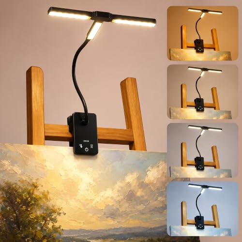 Hodilit Clip-On Easel Light, Flexible Arm Reading Light Music Stand Light