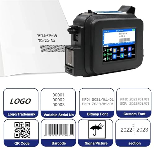 Image of 12.7mm Portable Mini Printer Handheld Inkjet Printer for Text QR Barcode Image Batch Number Logo Image(JP)