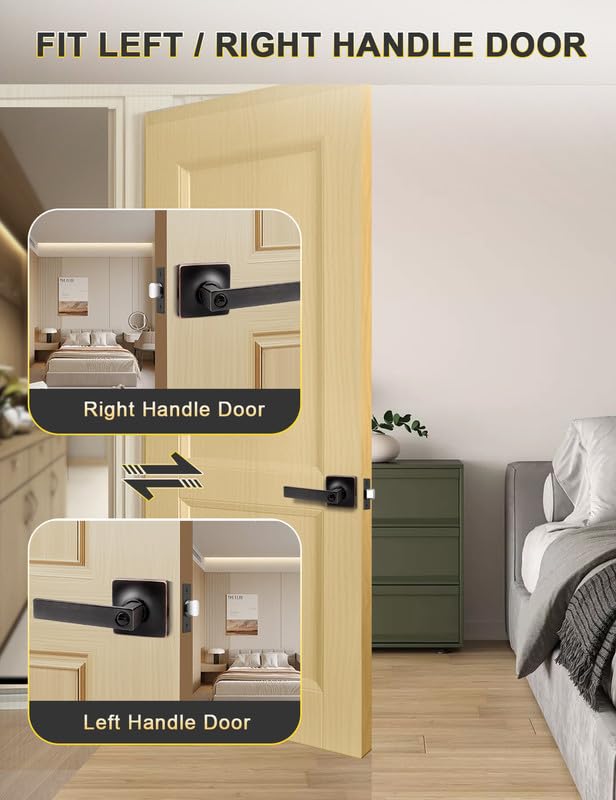8 Pack Interior Passage Door Lever,Oil Rubbed Bronze Left Or Right Handing Fo - View #10