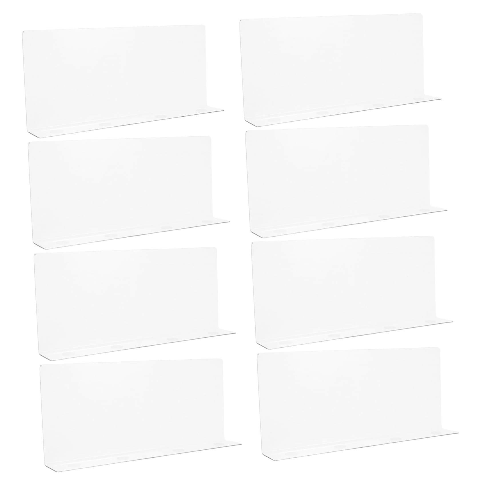 CHILDWEET 8pcs Clear Acrylic Shelf Dividers Adjustable Organizers for Clothes Shoes Towels Books and Kitchen Supplies Easy Installation for Home and Office Storage