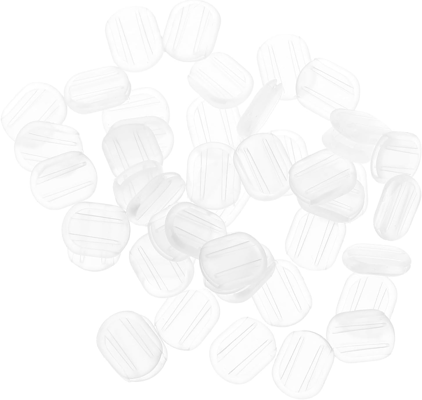 Outanaya 40pcs Ear Clip Pads for Earrings, Soft PC Cushion Pads for Comfortable Ear Protection, Versatile Use for Sports and Daily Life, Earring Backing Mats