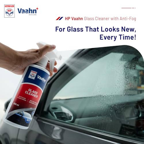 Image of HP Vaahn Glass Cleaner| Dirt & Grime Removal | Crystal Clear Visibility in All Weather | Car Glass (Glass Cleaner 500 ml)