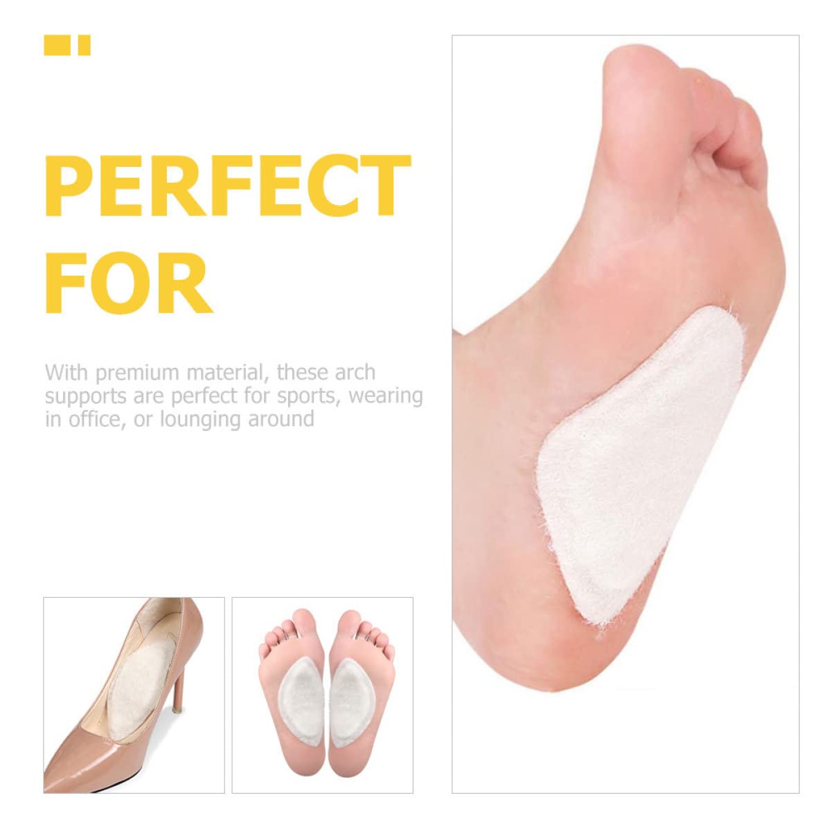 FOMIYES 5sets Foot Care Accessories for Arch Support Comfortable Foot Support Pad for Women Men 2pcs*5