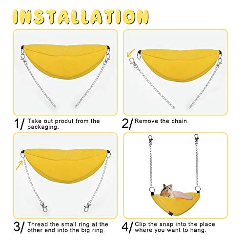 RYPET Hamster Bed Houses and Hideouts Small Animal Hamster Stuff Rat Cave Bed Cage Nest Accessories - Thumbnail 5