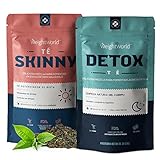 Infusiones Variadas Con Ingredientes Premium - Todos nuestros ingredientes son de origen natural, hierbas de primera calidad recogidas cuidadosamente a mano. Tanto Skinny Tea como Detox Tea son tés con teina veganos, bajos en calorías y sin azúcar. Añádelos en tu infusión fría o caliente, como sustitutivo natural del café o para tu dieta keto.