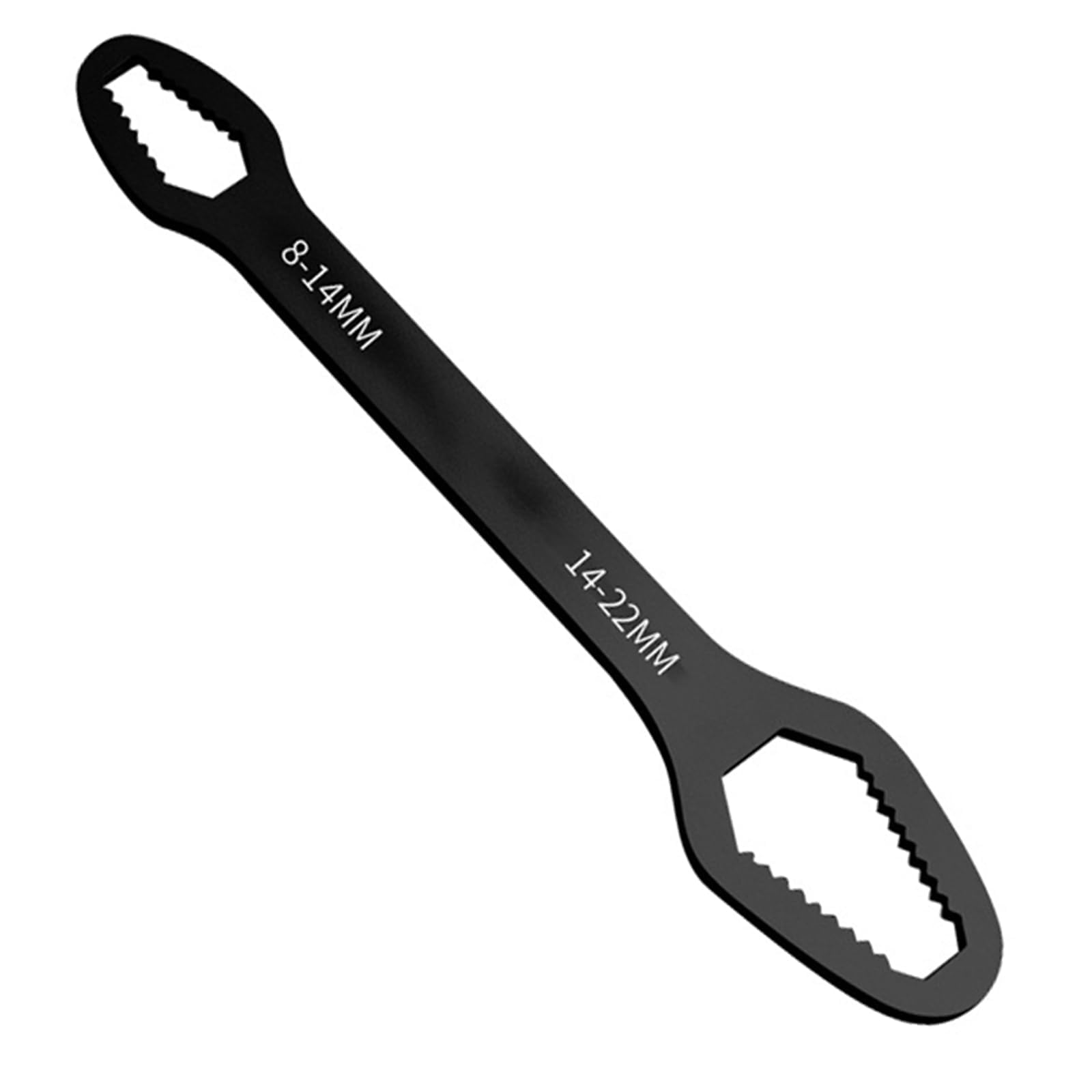 Universal Wrench,Dual-ended Self-tightening Tool for Auto Repair, Home Improvement & DIY Projects (Black,8-22mm)