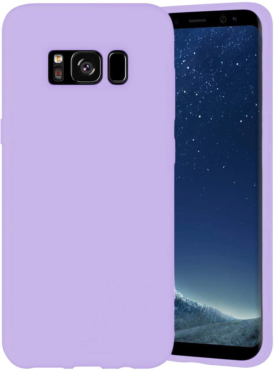 LOXXO® Liquid Silicone Soft Back Cover Case Designed for Samsung Galaxy S8 - Purple