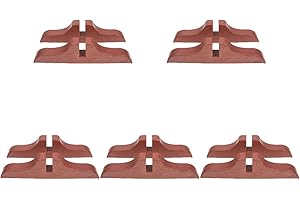 Yardwe 10PCS Brown Screen Panel Feet Room Divider Stand for Hotel Home Office