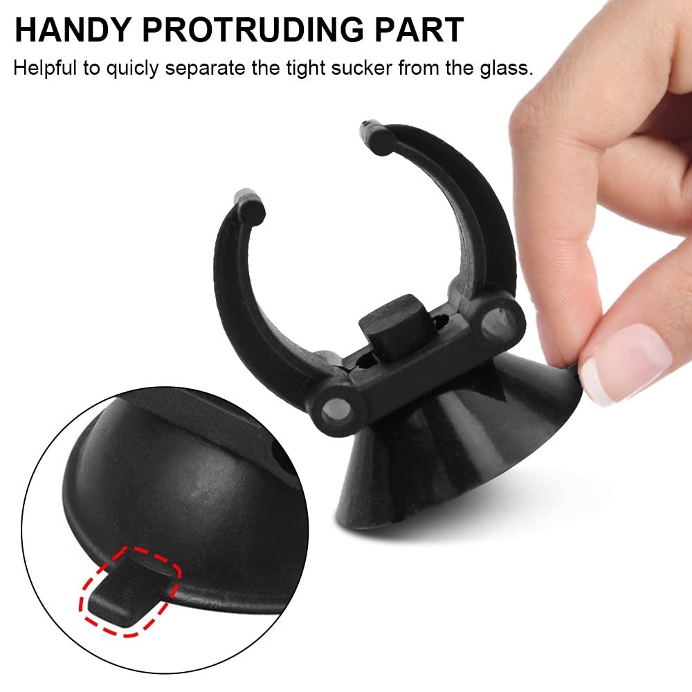 DONGKER 10 PCS Ventouses Chauffantes pour Aquarium, Lampe de Plongée Ventouse Gel de Silice Ventouse avec Clips pour Fish Tank