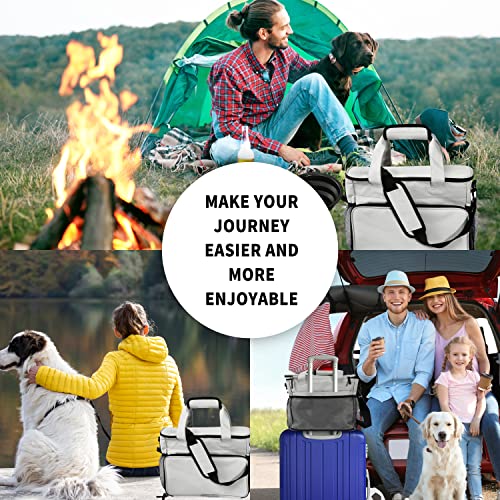 Joysnana Dog Travel Bag - Airline Approved - Weekend Dog Travel Set with 2 Dog Food Containers, 2 Collapsible Dog Bowls… - Image 7
