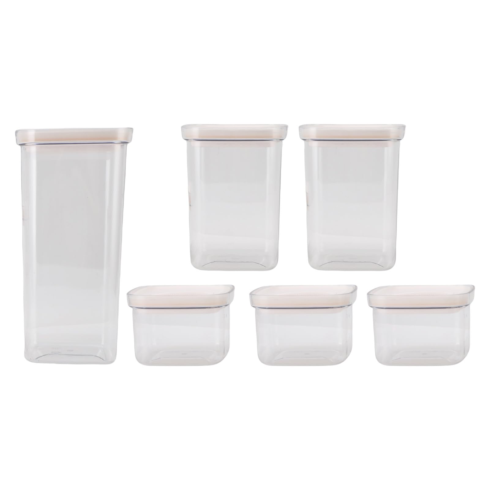 Müsli-Aufbewahrungsbehälter mit Drehbarer Öffnung, Wiederverwendbare, Versiegelte Getreidebox für Nüsse und Trockenfrüchte, 6er-Pack (6 Packungen 2000 ml x 1 + 1300 ml x 2 + 600 3)