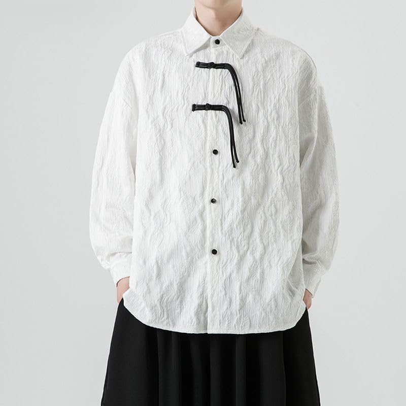 Chemise style chinois rétro homme légère pour éviter la chaleur