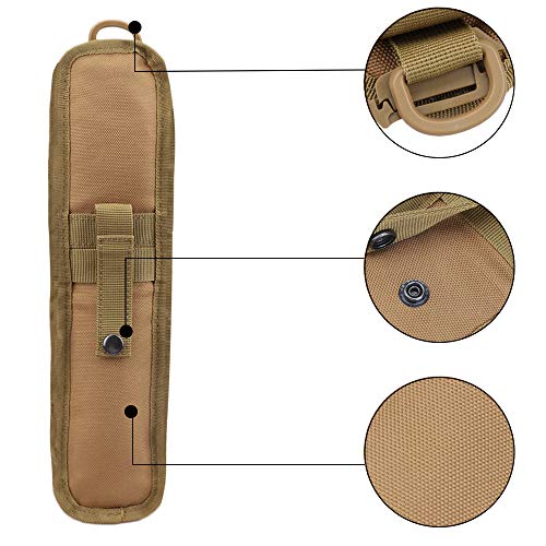 XTACER Shoulder Strap Pouch Tactical Increase Storage Pouch Accessory Hunting Tools Bag for Molle Backpack Strap (Tan (2-Pack))