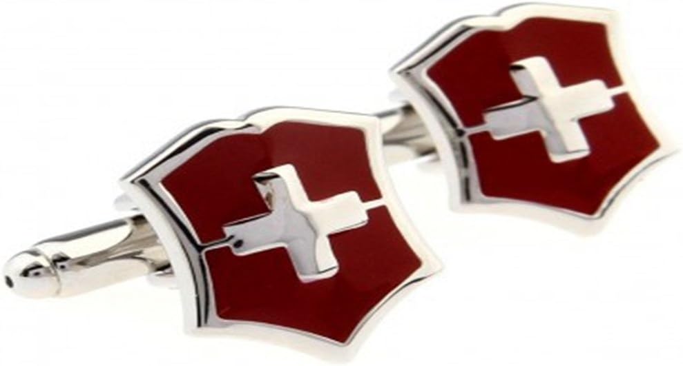 Casoty Jewelry Swiss Army Knife Marks for Male and Female French Shirt Cufflinks