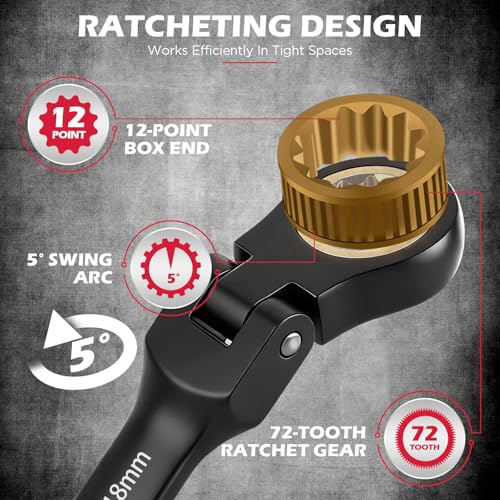 Premium 24-Piece Flex-Head Ratcheting Wrench Set