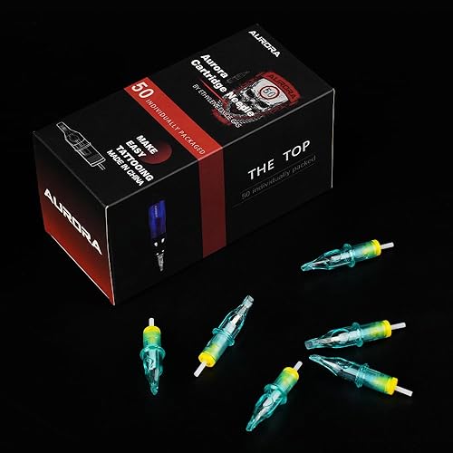 Aurora Cartuchos Aguja de tatuaje 7CM, 9CM, 11CM, 13CM, 15CM (50 pcs Mix)