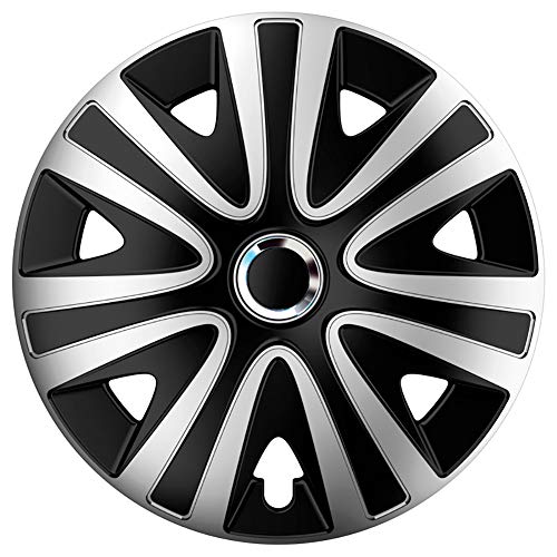 AutoStyle PP 5343SB Juego de 4 Tapacubos Rialto Pro 13 pulgadas Plateado/Negro, plata