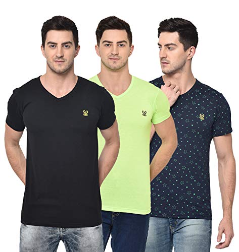 Image of Mack Jonney Cotton Blended Half Sleeve Regular Fit T-Shirts for Men(Pack of 3)
