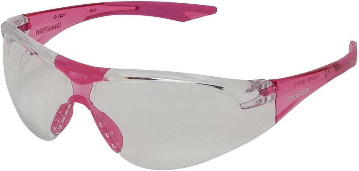 Champion Traps and Targets Shooting Glasses Youth Clear Glasses - Pink Temples(Ballistic)