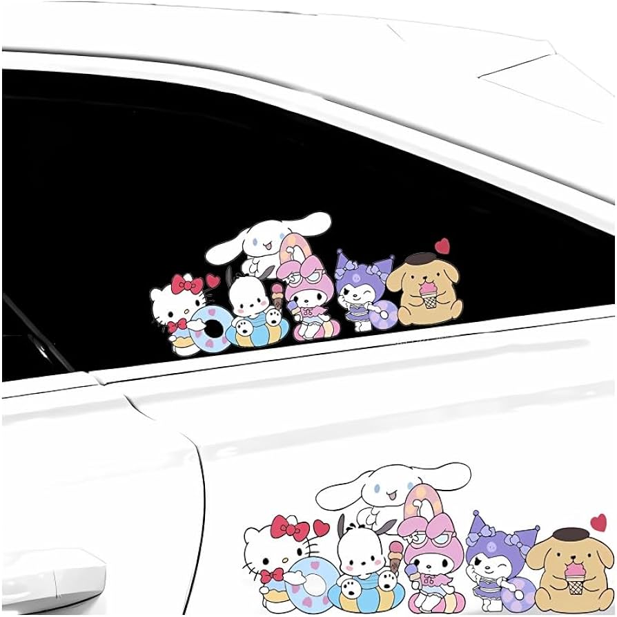 Amazon.co.jp: サンリオ 車ステッカー シナモロール ハローキティ マイ