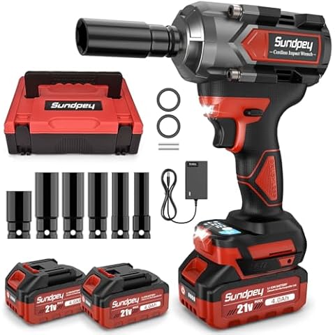 Sundpey Cordless Impact Wrench with Batteries Cover
