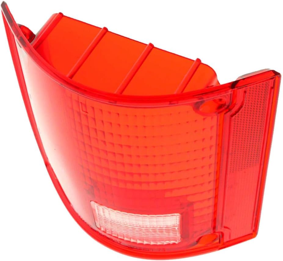 CarLights360 For 1973-1991 Chevy Pickup Tail Light Lens Driver and Passenger Side Pair | Plastic | Red and Clear | Replacement For GM2808111, GM2809111 | 5965775