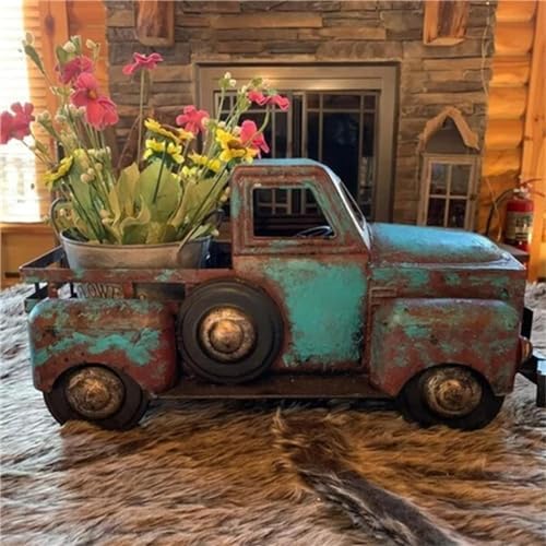ROTORS Farmhouse Trucks Decor, Vintage Metal Truck Decor