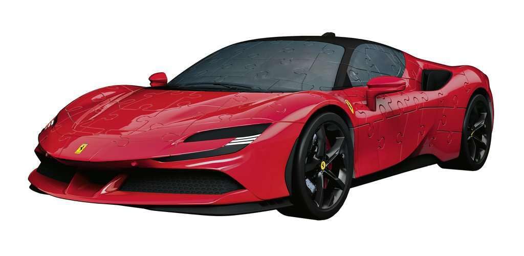 Ravensburger - Puzzle 3D Ferrari SF90 Stradale | Modellismo Da Costruire Adulti | 163 Pezzi | Regalo Bambino 8 Anni e Più | Regalo Adulti | Regalo Natale