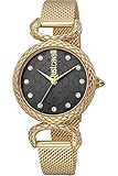 TARGET hembra adulto moda Just Cavalli Reloj Analógico para Mujer de Cuarzo con Correa en Acero Inoxidable JC1L148M0235