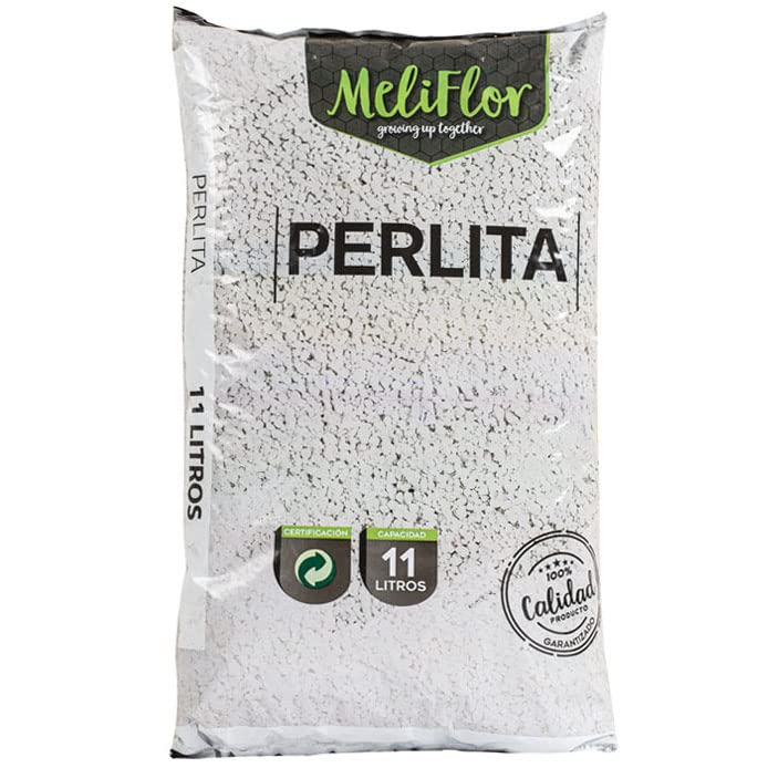 Meliflor Sustrato Perlita 11L (Retención de Agua, Aireación raices, Protección Altas temperaturas)