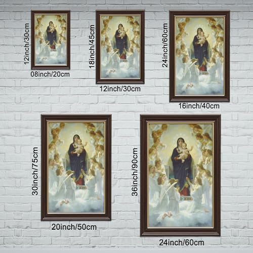 La Vierge avec des anges Bouguereau sur toile de qualité premium