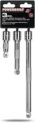 Miniatura 6 de Powerbuilt Juego de 3 barras de extensión de enchufe de 12 pulgada con punta oscilante, incluye 3 pulgadas, 5 pulgadas, 10 pulgadas de largo