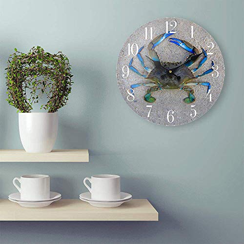 Sea Creations New 13"X 13" Crab Wood Wall Clock Home Wall Decor Marine Coastal Nautical Beach #TOP2