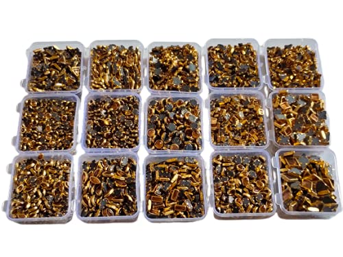 Teraiya's Golden 15 Shapes Pastable Kundan Kit with Storage Box (750 ...