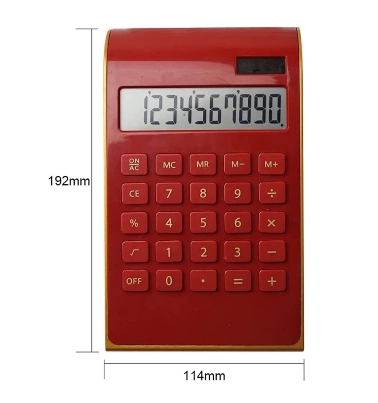 Kalkulatory Kalkulator, Elektroniczny Kalkulator Z 10-cyfrowym Dużym Wyświetlaczem Bateria Słoneczna Wyświetlacz LCD Piękne Biuro Przybory Szkolne(Rot)