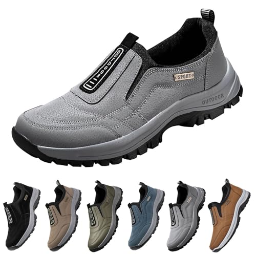 Orthopedic Walking Shoes Mens 2025 Comfortable Waterproof Hiking Shoe Lightweight Slip-On Outdoor Casual Non Slip Trail Sneakers4