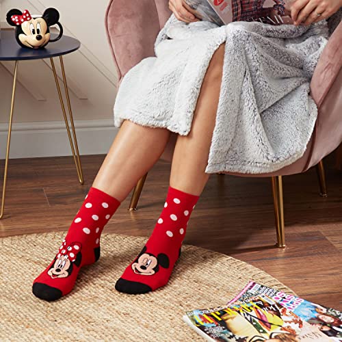 Image of Disney Stitch Socks Gifts for Women Teens, US Size 4-9, Baby Yoda Pack of 5 Fuzzy Casual Crew Socks for Home Sleep Winter