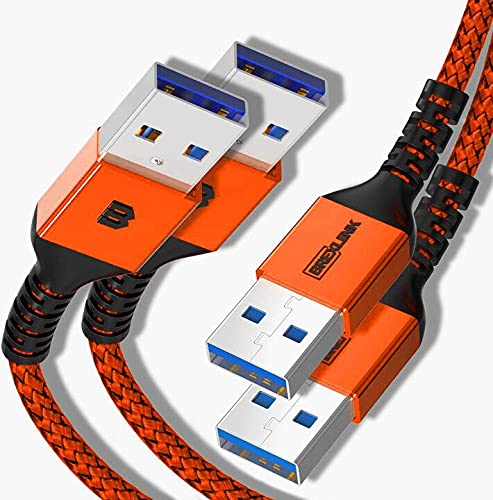 BrexLink USB A to A Male Cable (Orange+Orange)