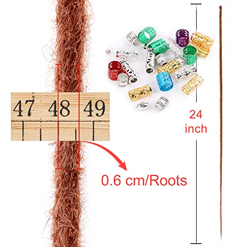 24 Inch 10strands/pack Synthetic Dreadlocks Extensions Thin 0.6cm Soft Reggae Hair Hip-Hop Style Dread Extensions Long Crochet Braids For Hippie Dread locks Hair(24Inch 10strands, 30) - Image 6